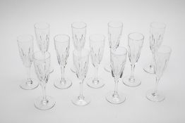 A GROUP OF CRISTAL SAINT-LOUIS CHAMPAGNE FLUTES