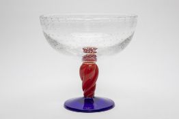 A KOSTA BODA GLASS PEDESTAL BOWL