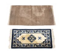 TWO CHINESE WOOL RUGS
