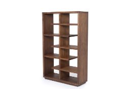 AN AMERICAN WALNUT SHELVING UNIT