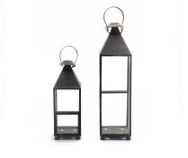 A PAIR OF GRADUATED STORM LANTERNS