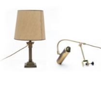 A TABLE LAMP AND A DESK LAMP