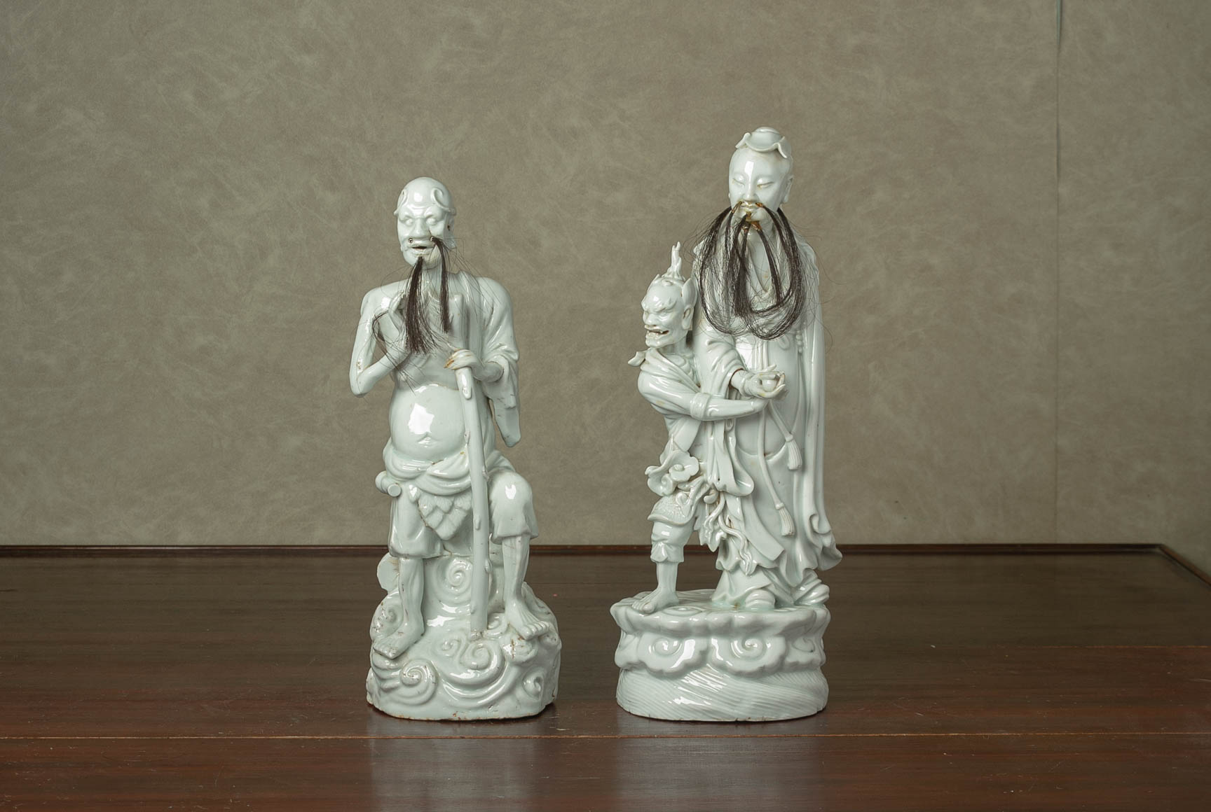 TWO BLANC DE CHINE FIGURES OF IMMORTALS