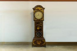 A MOTHER OF PEARL INLAID LONGCASE CLOCK