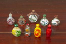 A GROUP OF ASSORTED SNUFF BOTTLES