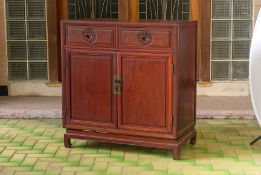 A ROSEWOOD SIDE CABINET