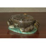 A NOVELTY CHINESE PORCELAIN CRAB TUREEN AND COVER