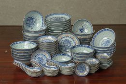 A LARGE QUANTITY OF ASSORTED RICE PATTERN TABLEWARE