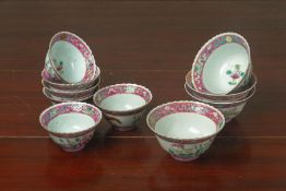 A MATCHED SET OF PERANAKAN PHOENIX AND PEONY BOWLS