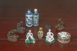 A GROUP OF EROTIC THEMED PORCELAIN ITEMS