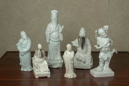 A GROUP OF BLANC DE CHINE MALE FIGURES