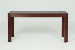 A ROSEWOOD CONSOLE TABLE