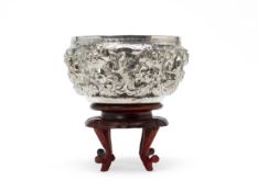 A THAI SILVER PRESENTATION BOWL