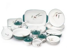 A DENBY 'GREENWHEAT' PATTERN PART DINNER SERVICE