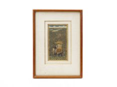 AN INDIAN MUGHAL MINATURE PAINTING