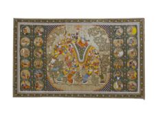 A LARGE INDIAN 'PATTASCHITRA' SCROLL