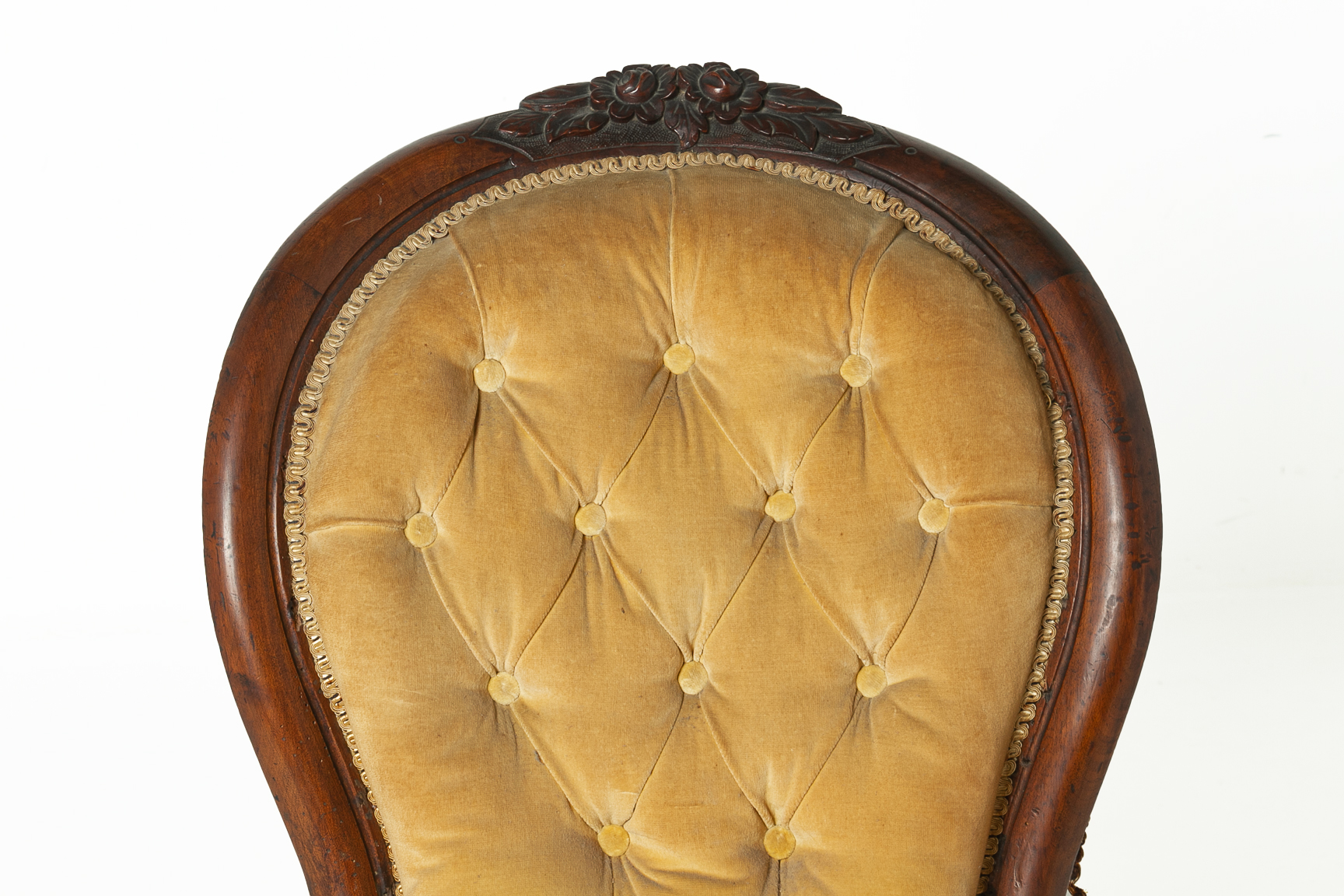 A VICTORIAN MAHOGANY NURSING CHAIR - Image 3 of 3