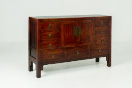 A CHINESE ELM SIDEBOARD