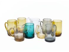 A GROUP OF WHITEFRIARS GLASSES AND A JUG