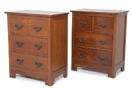 A PAIR OF TEAK CHEST OF DRAWERS
