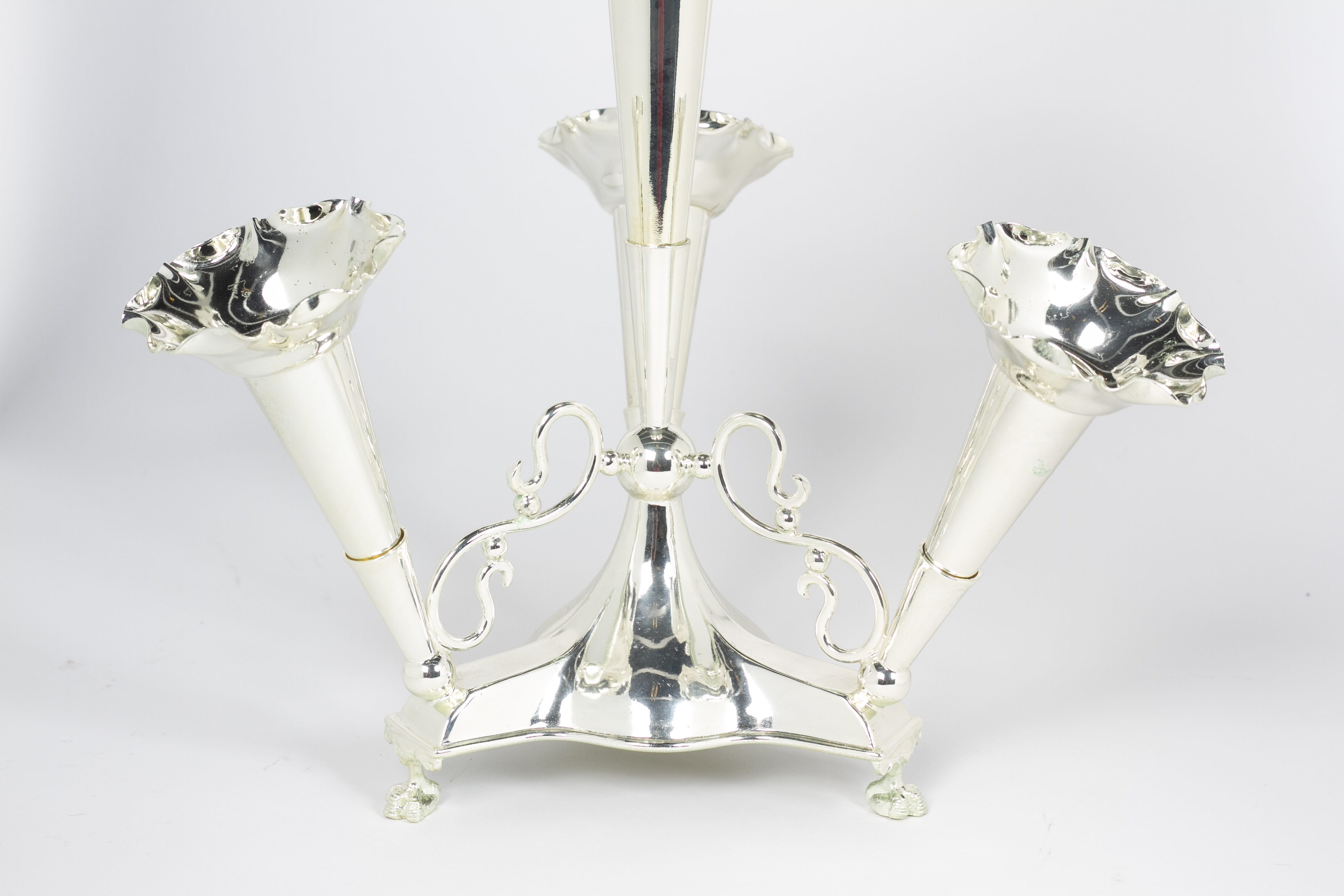 A SILVER PLATED EPERGNE - Image 2 of 2