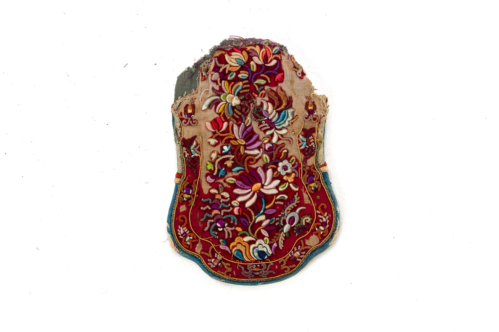 AN EMBROIDERED CEREMONIAL PURSE - Image 2 of 2