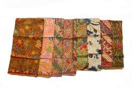 EIGHT BATIK SARONGS