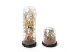 TWO 'GELAI TUTUP' BELL JAR CENTREPIECES