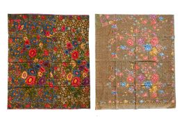 TWO SIGNED BATIK SARONGS