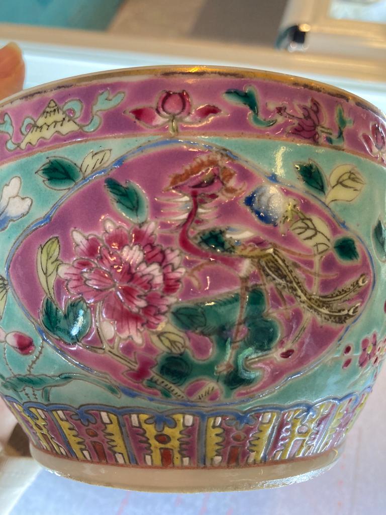 A TURQUOISE GROUND CHUPU BOWL AND COVER - Image 7 of 16