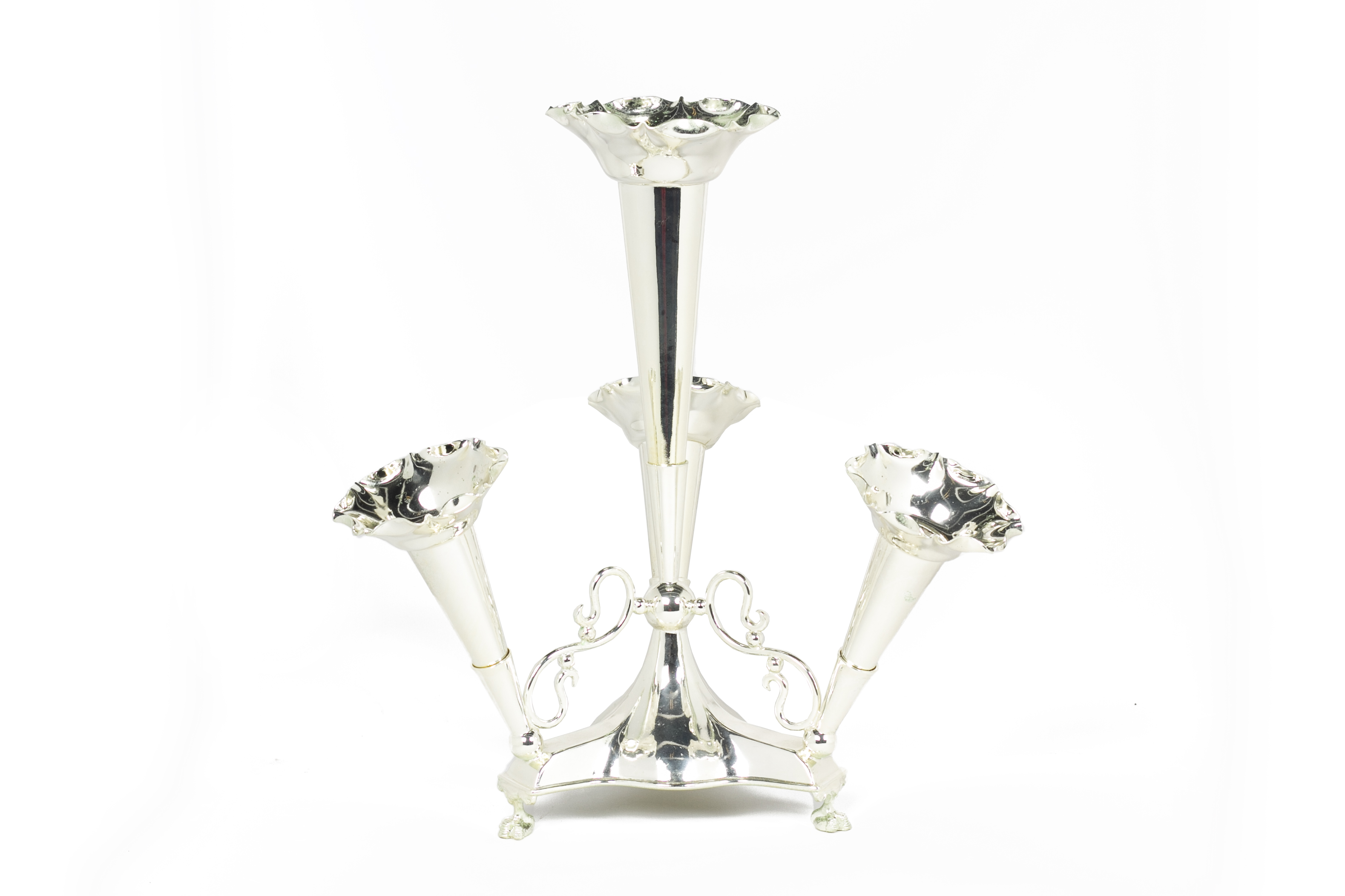 A SILVER PLATED EPERGNE