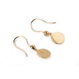 A PAIR OF GOLD AND DIAMOND DROP EARRINGS BY KABOCHON