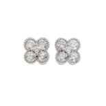 A PAIR OF DIAMOND STUD EARRINGS