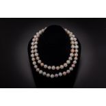 A LONG FRESHWATER CULTURED PEARL NECKLACE