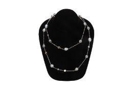 A TAHITIAN CULTURED PEARL LONG NECKLACE