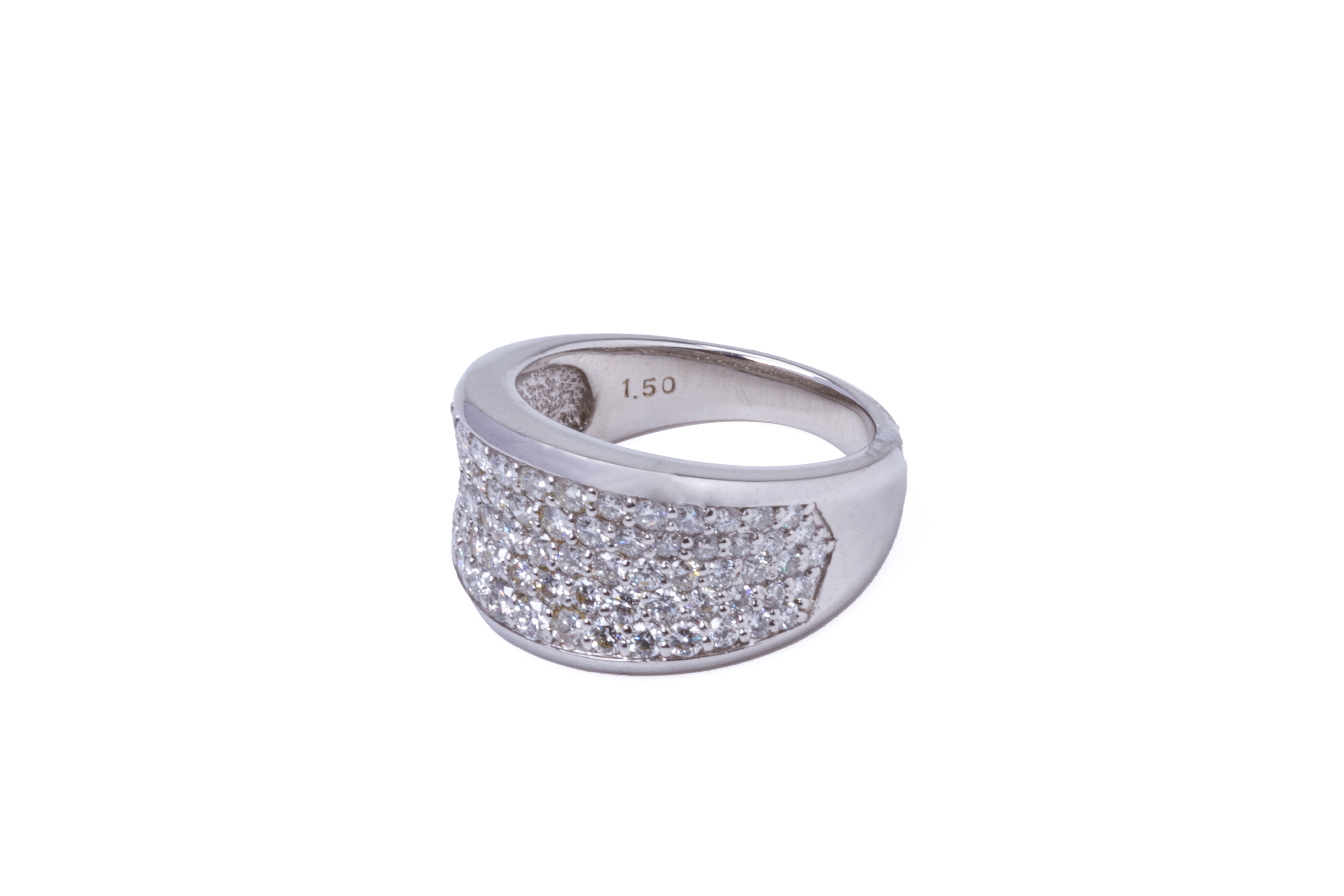 A PAVE SET DIAMOND RING - Image 2 of 2