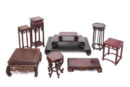 A GROUP OF ASSORTED CHINESE HARDWOOD STANDS
