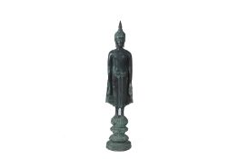 A SOUTHEAST ASIAN BRONZE FIGURE OF A STANDING BUDDHA