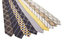 A GROUP OF BURBERRY AND CANALI SILK TIES