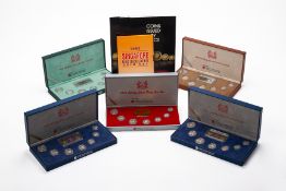 A GROUP OF SINGAPORE SILVER PROOF COIN SETS, 1995-1998
