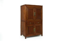A CHINESE TEAK CABINET