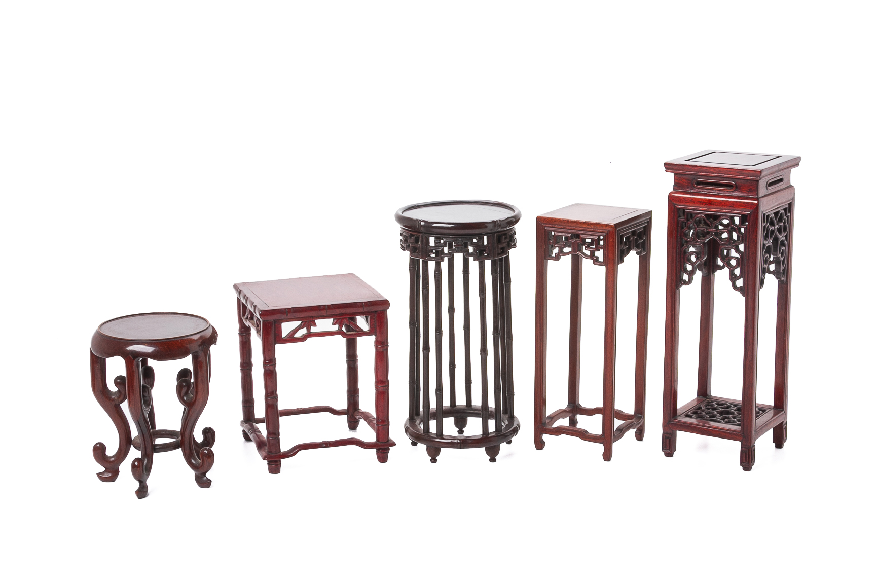 A GROUP OF ASSORTED CHINESE HARDWOOD STANDS - Image 3 of 4