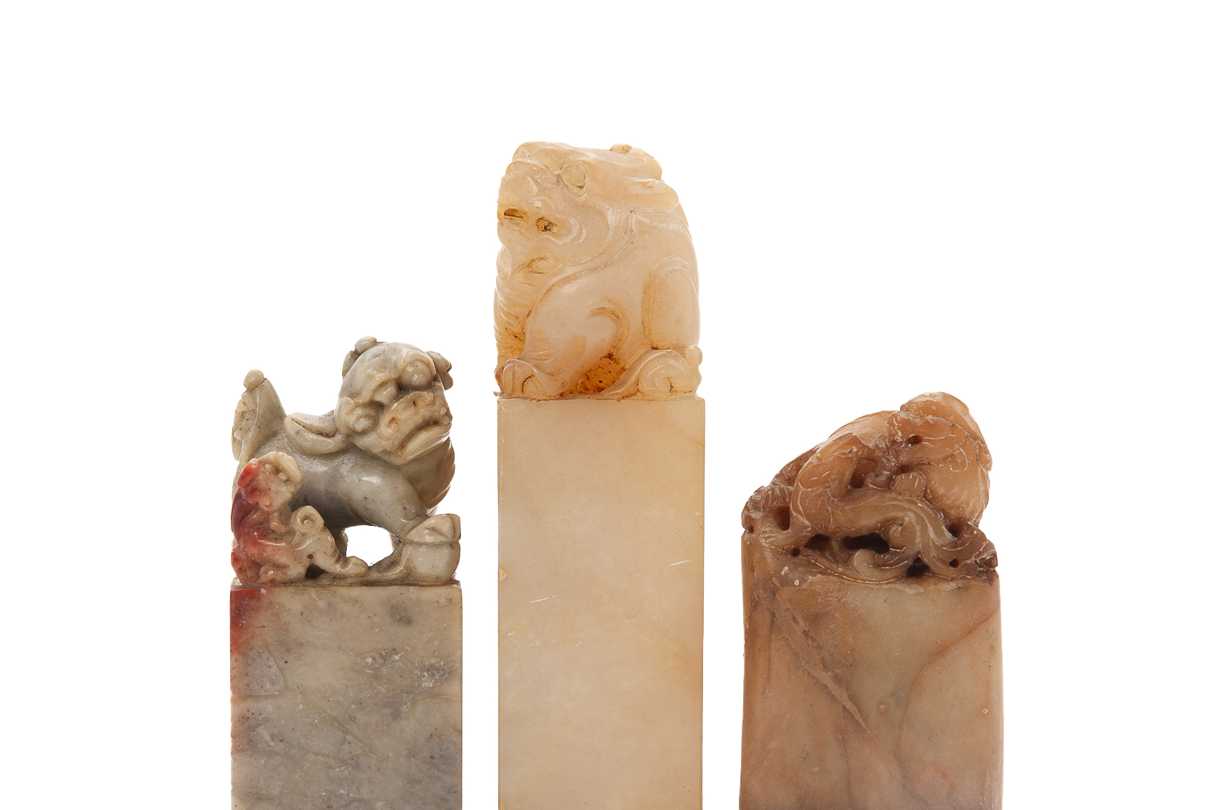 THREE SOAPSTONE SEALS - Image 3 of 14