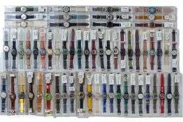 A LARGE COLLECTION OF QUARTZ SWATCH WATCHES
