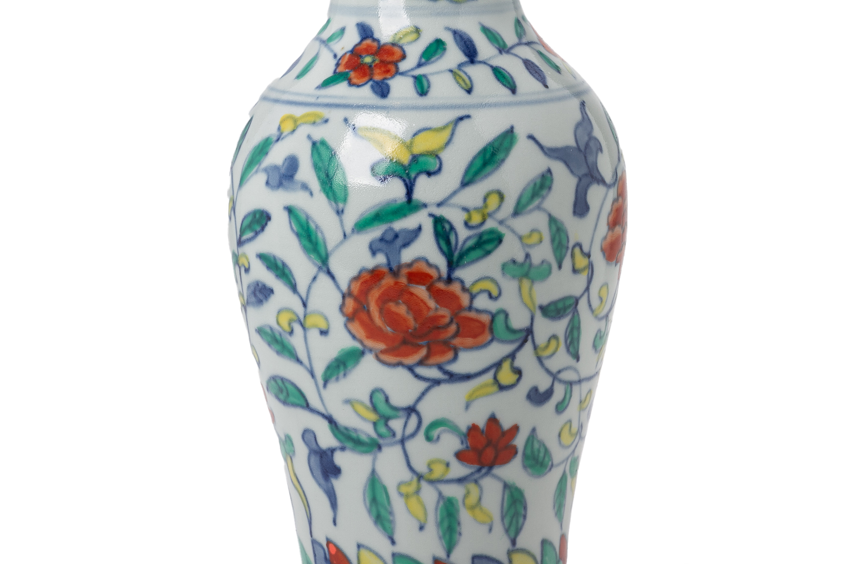 A CHINESE MING STYLE DOUCAI PORCELAIN VASE - Image 3 of 3