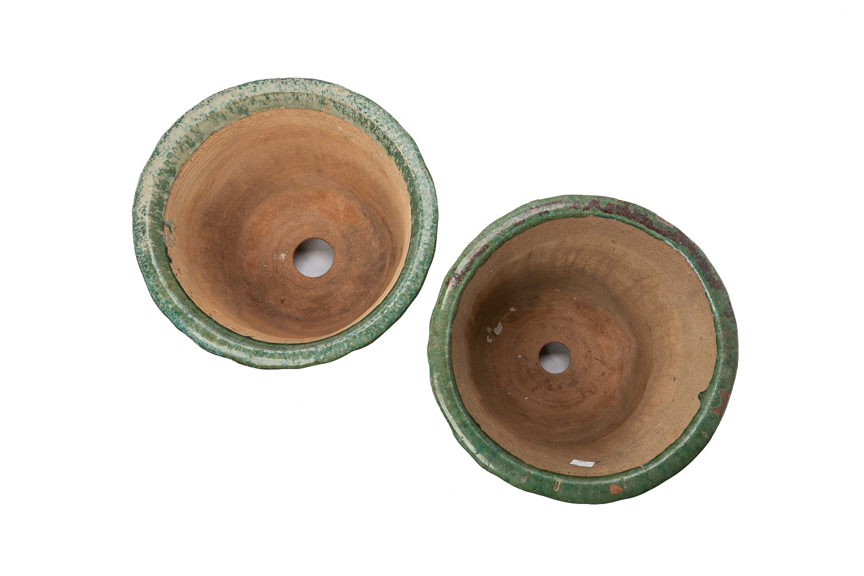 A PAIR OF GREEN GLAZED CERAMIC GARDEN POTS - Image 2 of 5