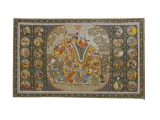 A LARGE INDIAN SCROLL