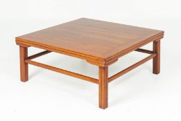 A SQUARE ELM COFFEE TABLE