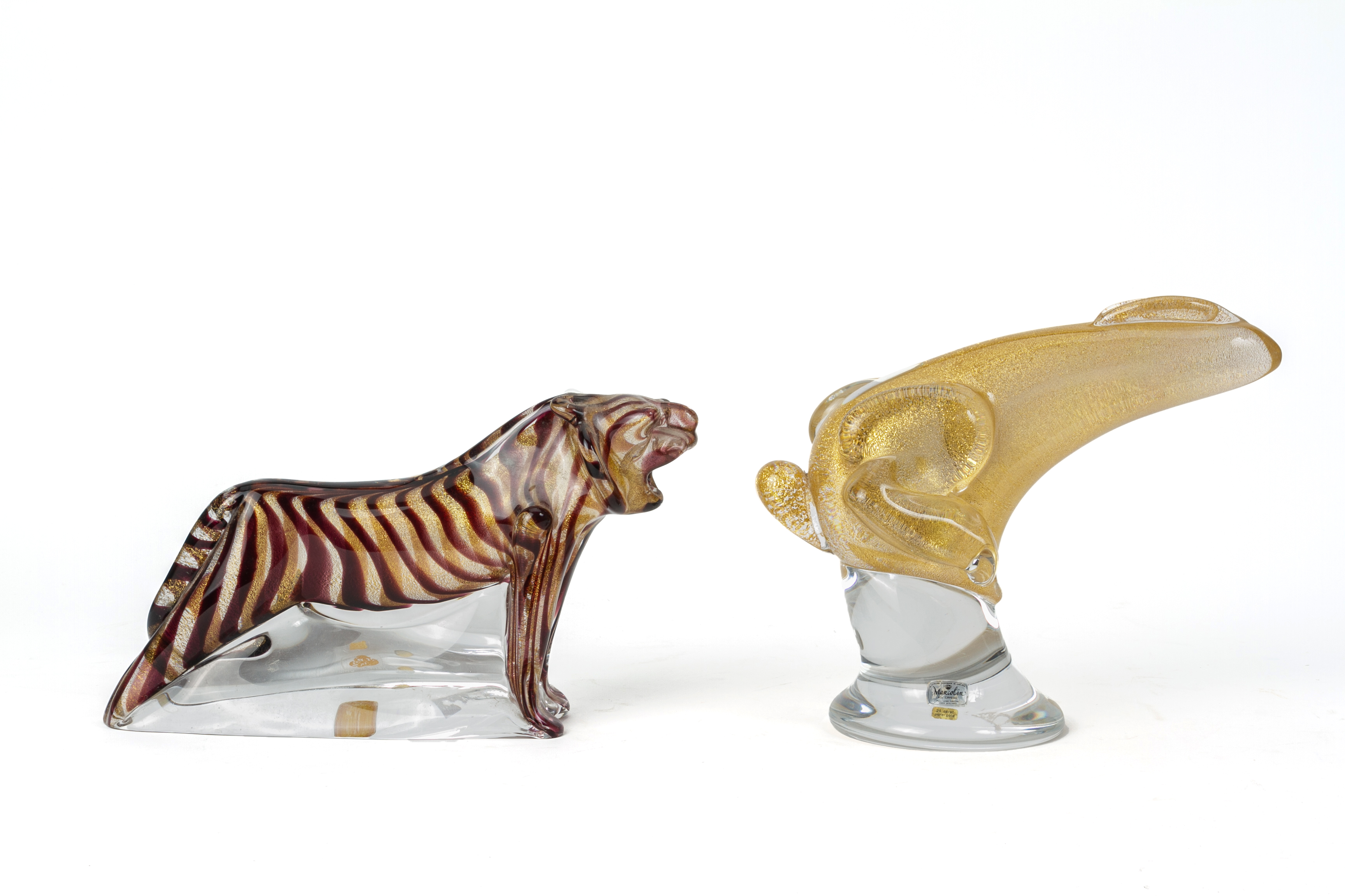 TWO MARCOLIN CRYSTAL MODELS OF ANIMALS - Image 3 of 3