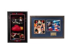 A MANNY PACQUIAO SIGNED BOXING GLOVE AND PHOTOGRAPH